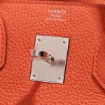 Hermès Birkin 30 OrangePoppy-Blush Logo  | Sell your designer bag on Saclab.com