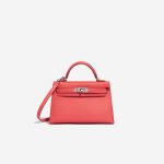 Hermès Kelly Mini RoseJaipur-RougeVif Front  | Sell your designer bag on Saclab.com