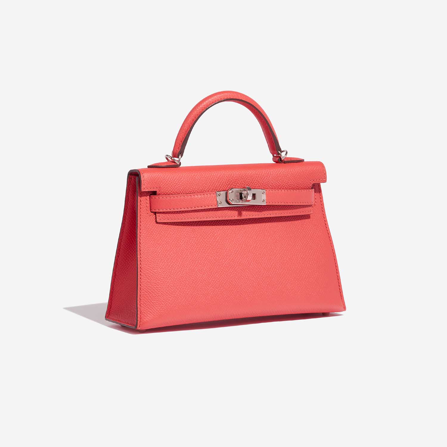 Hermès Kelly Mini RoseJaipur-RougeVif Side Front  | Sell your designer bag on Saclab.com