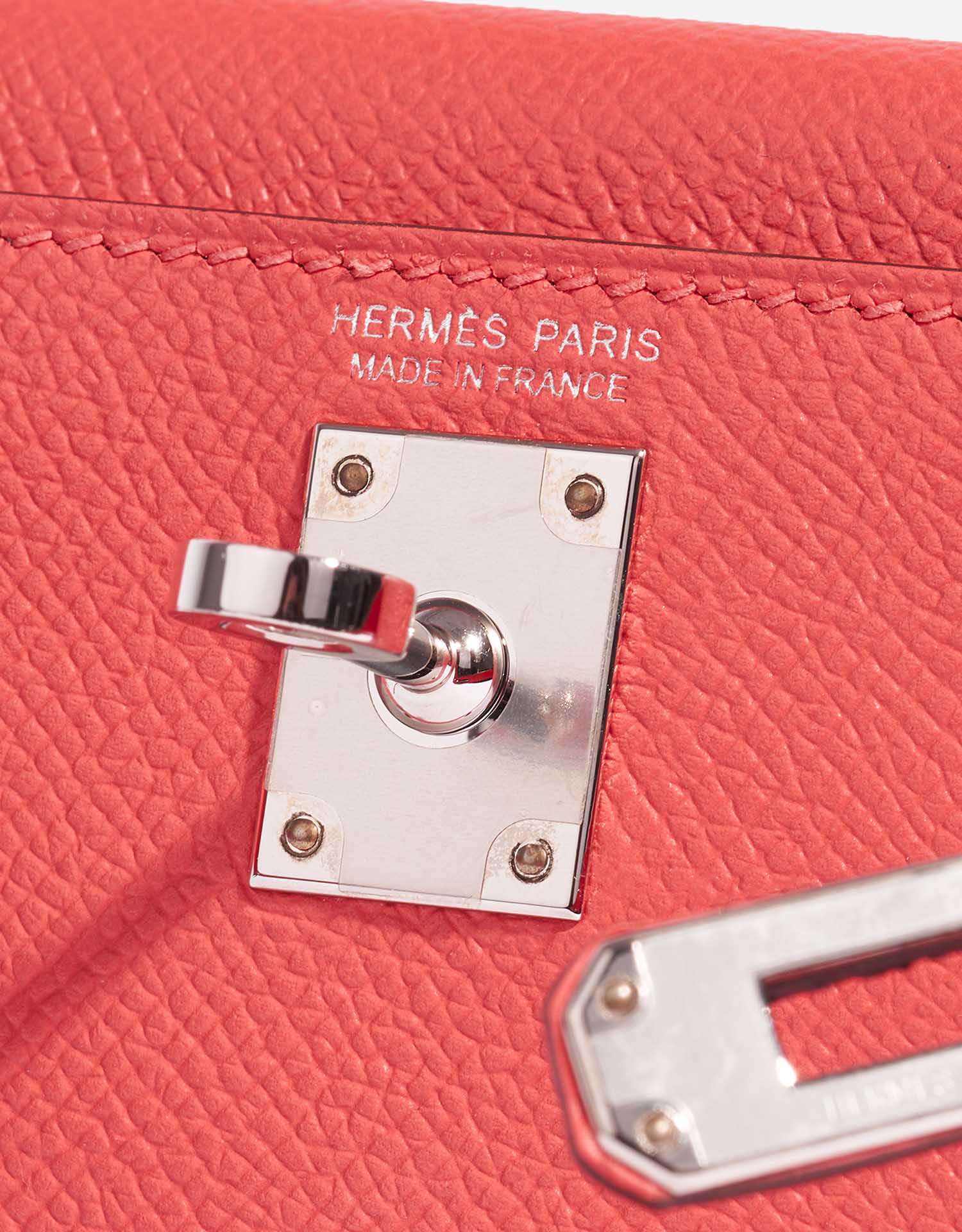 Hermès Kelly Mini RoseJaipur-RougeVif Logo  | Sell your designer bag on Saclab.com