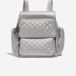 Chanel Rucksack Silber Front | Verkaufen Sie Ihre Designer-Tasche auf Saclab.com