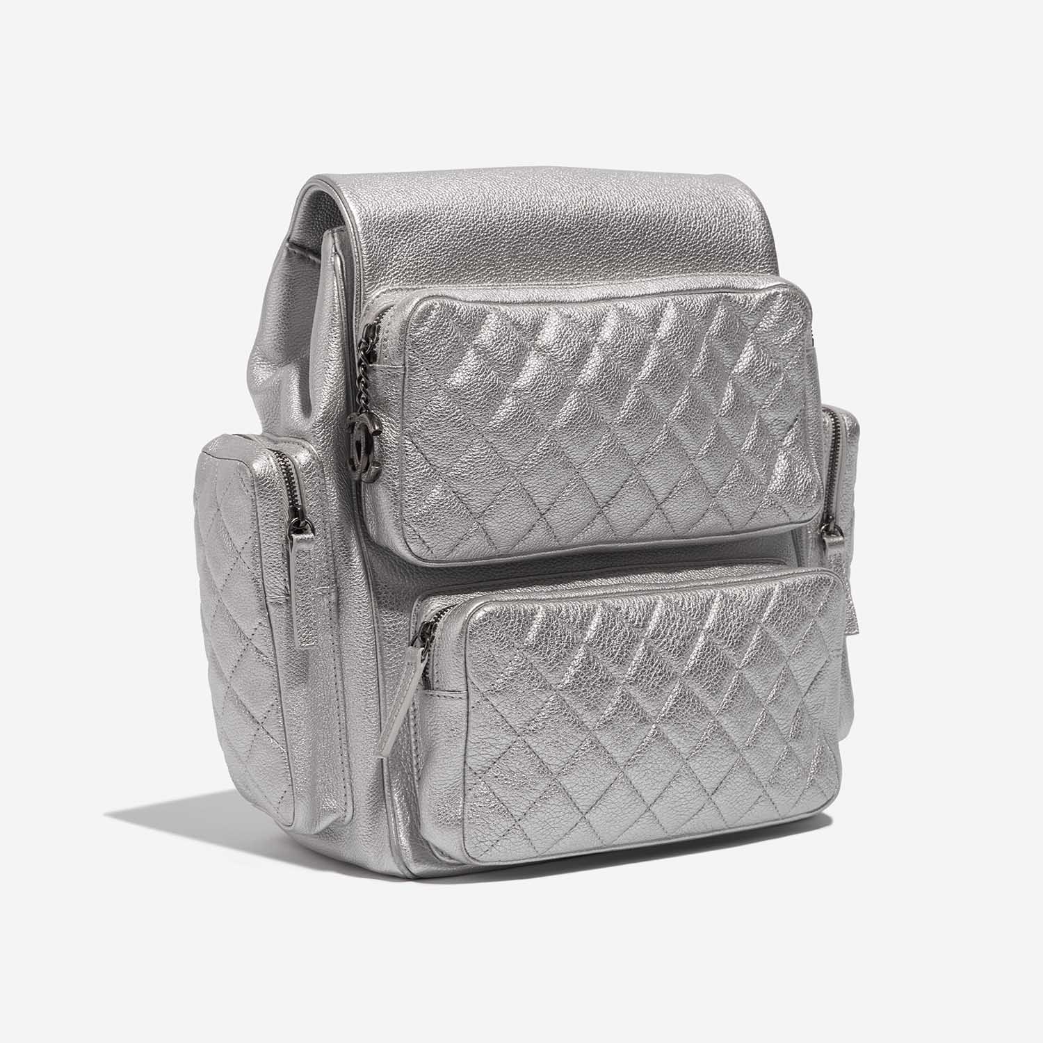 Chanel Backpack Caviar Silver