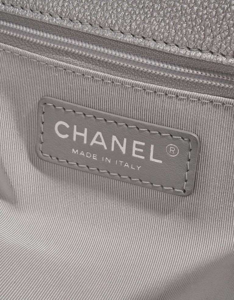 Chanel Backpack Silver Logo  | Sell your designer bag on Saclab.com