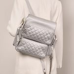 Pre-owned Chanel bag Backpack Caviar Silver Silver Model | Sell your designer bag on Saclab.com