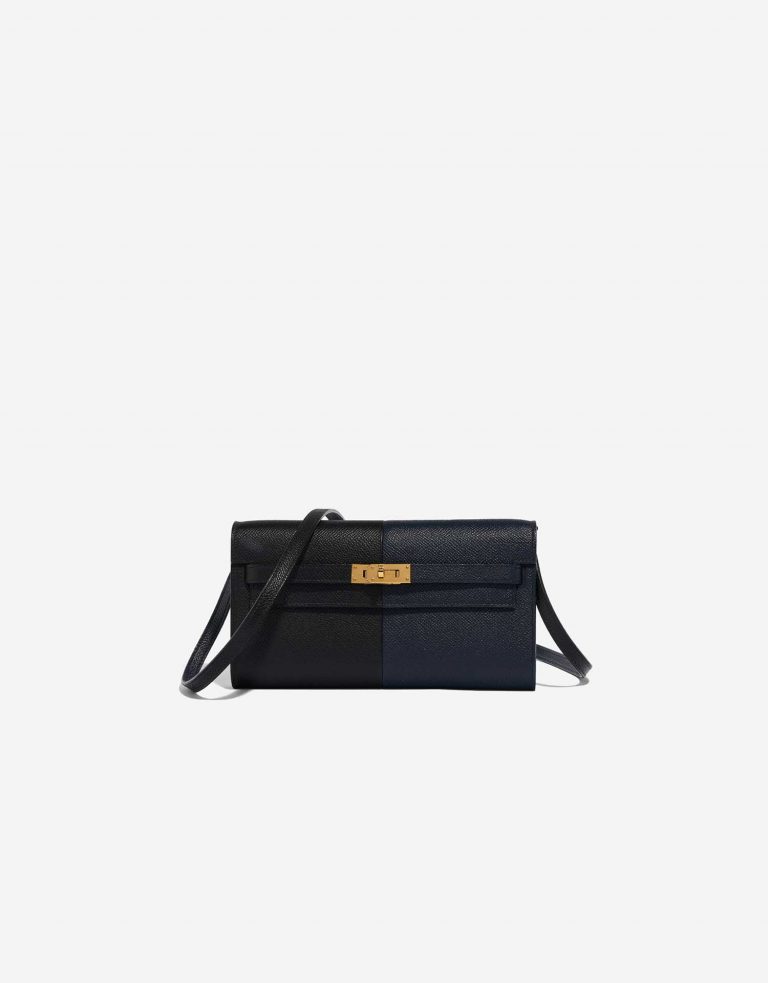 Hermès Kelly ToGo Black-BleuIndigo-BleuFrida Front  | Sell your designer bag on Saclab.com