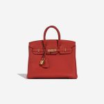 Pre-owned Hermès bag Birkin 25 Togo Rouge Vermillon Red Front | Sell your designer bag on Saclab.com