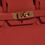 Hermès Birkin 25 RougeVermillion Closing System  | Sell your designer bag on Saclab.com