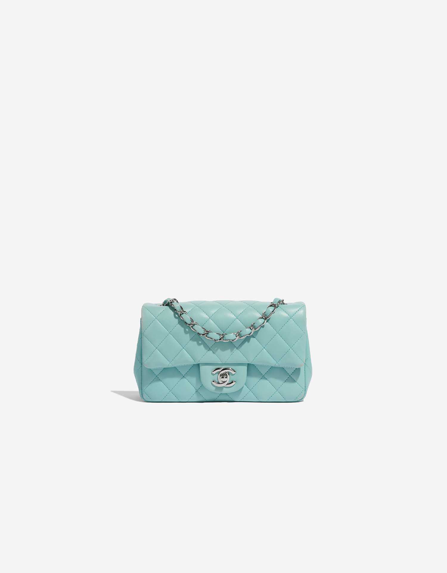 Chanel Timeless Mini Rectangle Lamb Tiffany Blue | SACLÀB