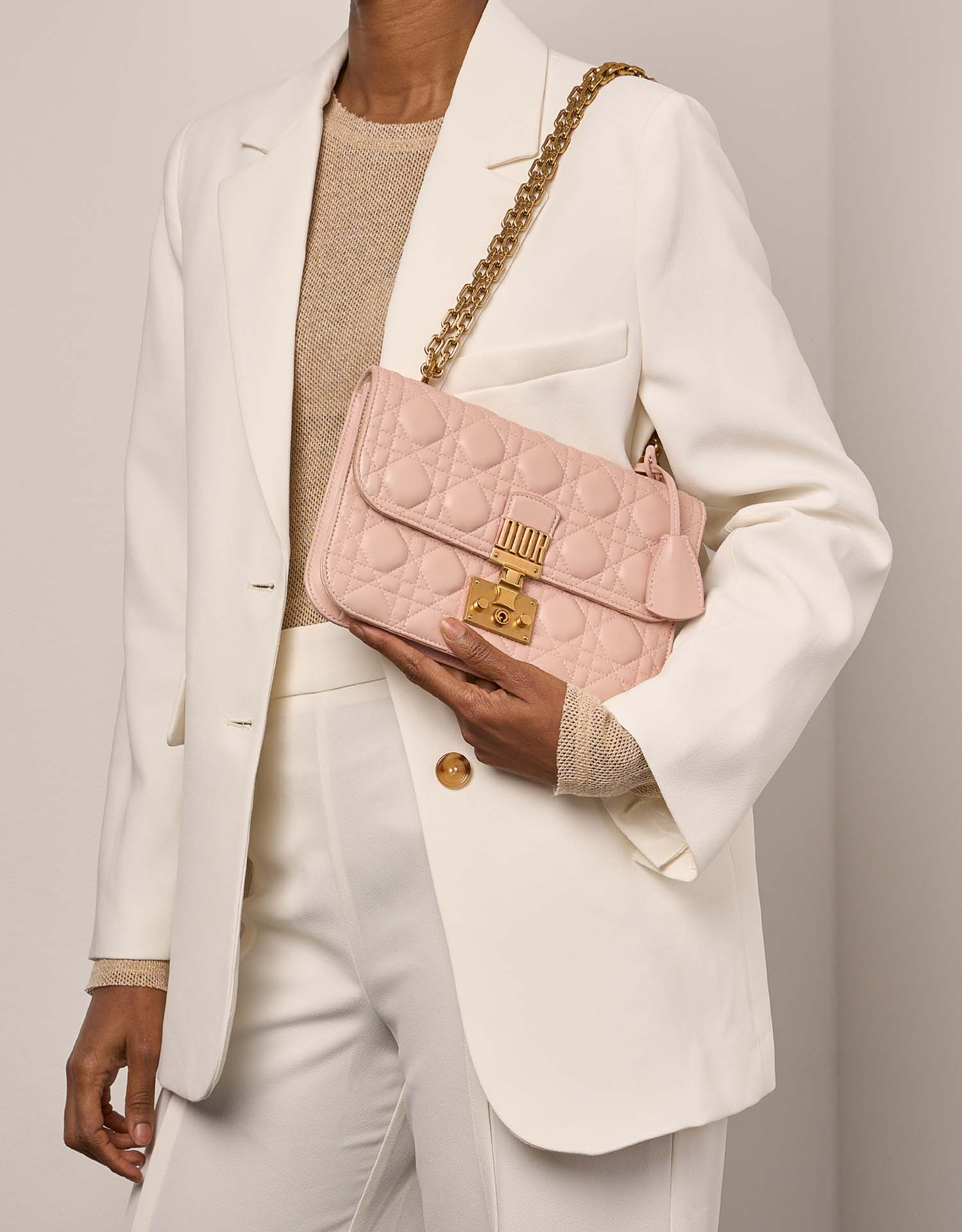 Pre-owned Dior bag Addict Lamb Pink Rose Model | Sell your designer bag on Saclab.com