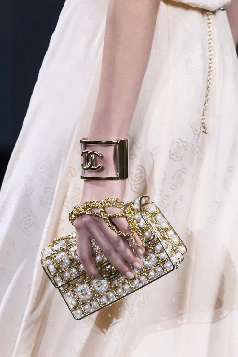 chanel handbag with pearls