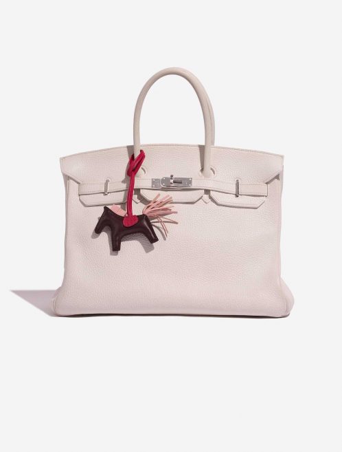 Pre-owned Hermès bag Rodeo PM Milo / Matte Alligator Rouge Sellier / Rose Sakura / Framboise Red, Rose Detail | Sell your designer bag on Saclab.com