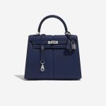 Hermès Kelly 25 BlueSaphire Front  | Sell your designer bag on Saclab.com