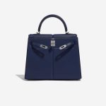 Hermès Kelly 25 BlueSaphire Front Open | Sell your designer bag on Saclab.com