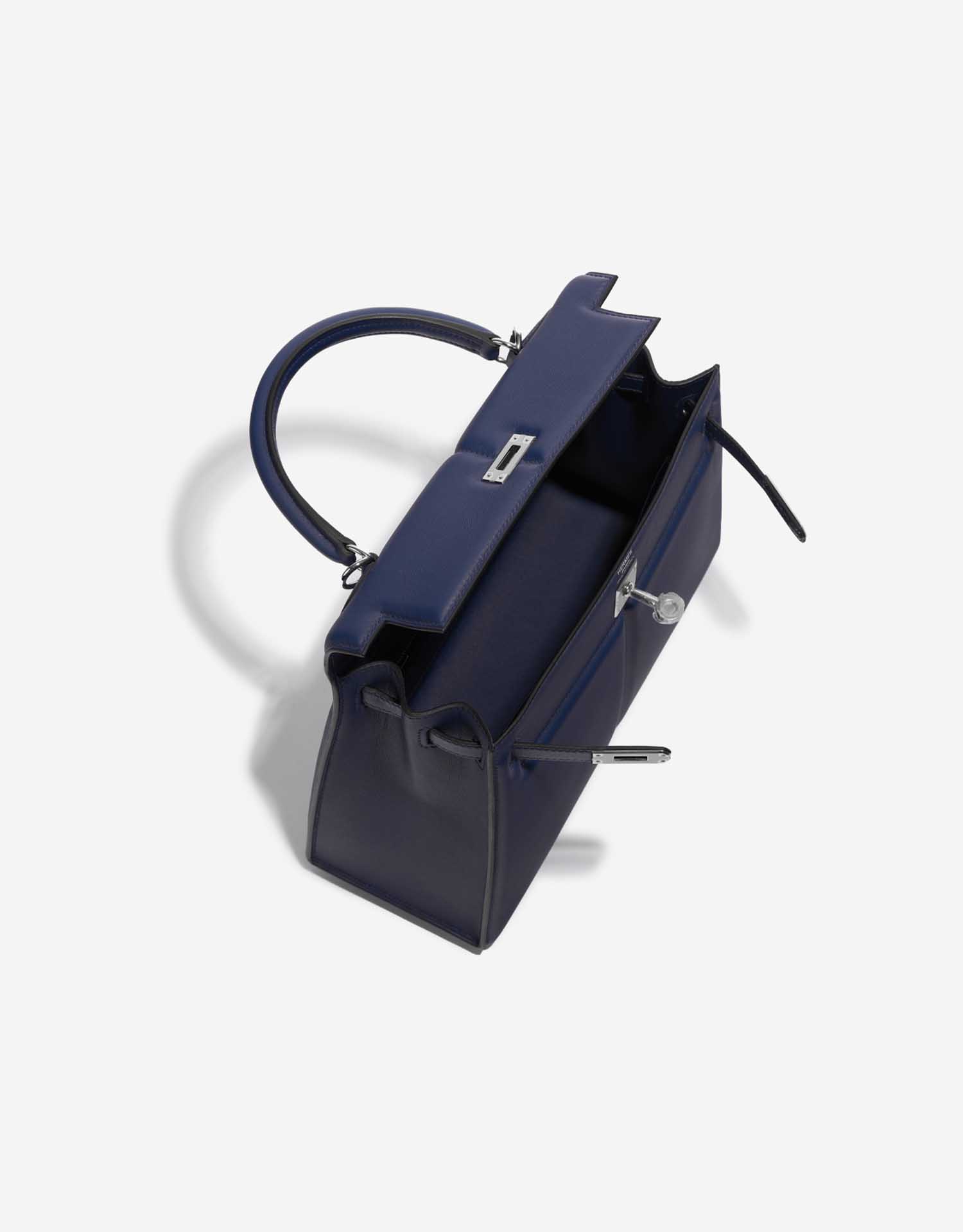 Hermès Kelly 25 BlueSaphire Inside  | Sell your designer bag on Saclab.com