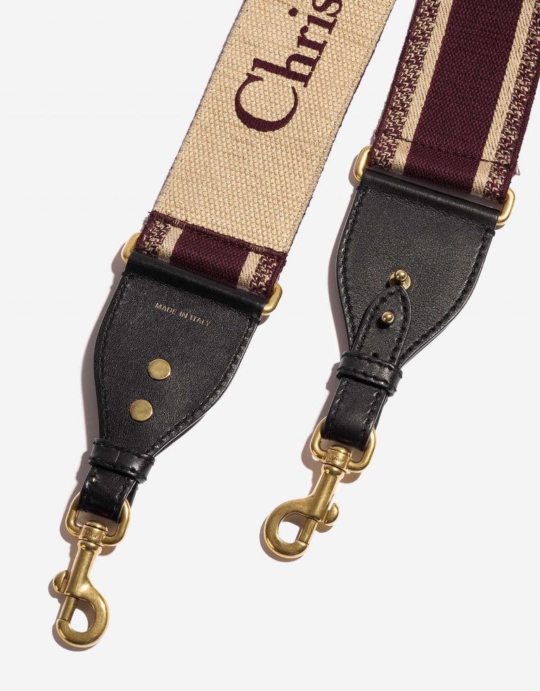 Dior Strap Bordeaux-Beige Closing System  | Sell your designer bag on Saclab.com