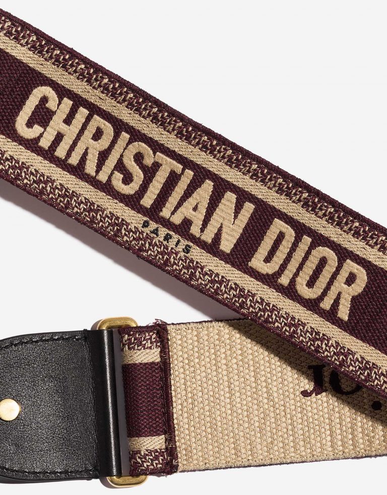 Dior Strap Bordeaux-Beige Logo  | Sell your designer bag on Saclab.com