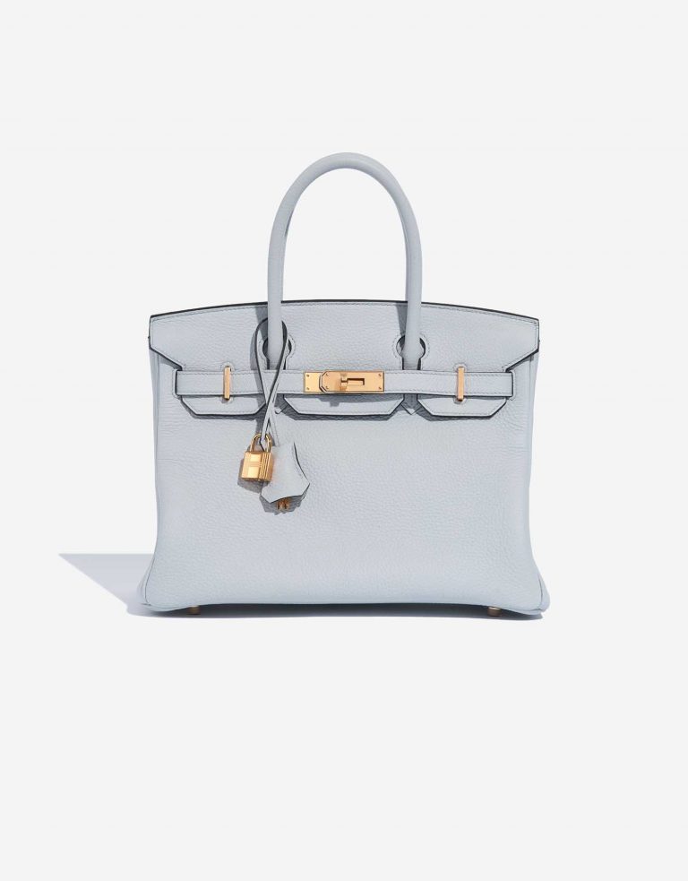 Hermès Birkin 30 BluePale Front  | Sell your designer bag on Saclab.com