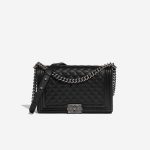 Chanel Boy NewMedium Black Front  | Sell your designer bag on Saclab.com