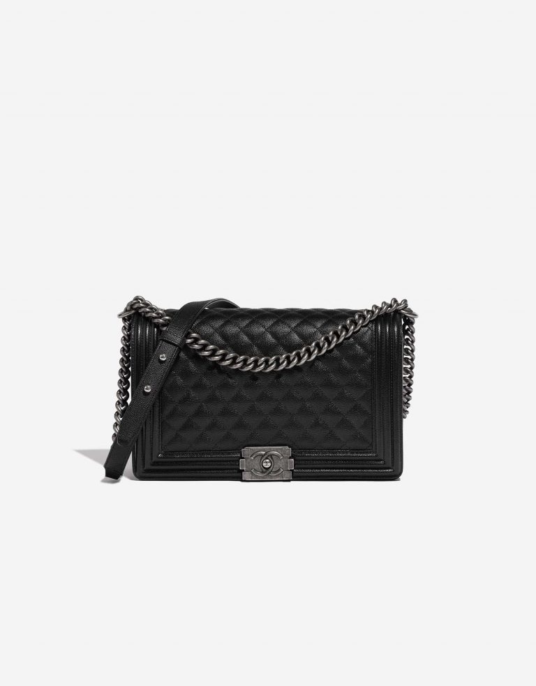 Chanel Boy NewMedium Black Front  | Sell your designer bag on Saclab.com