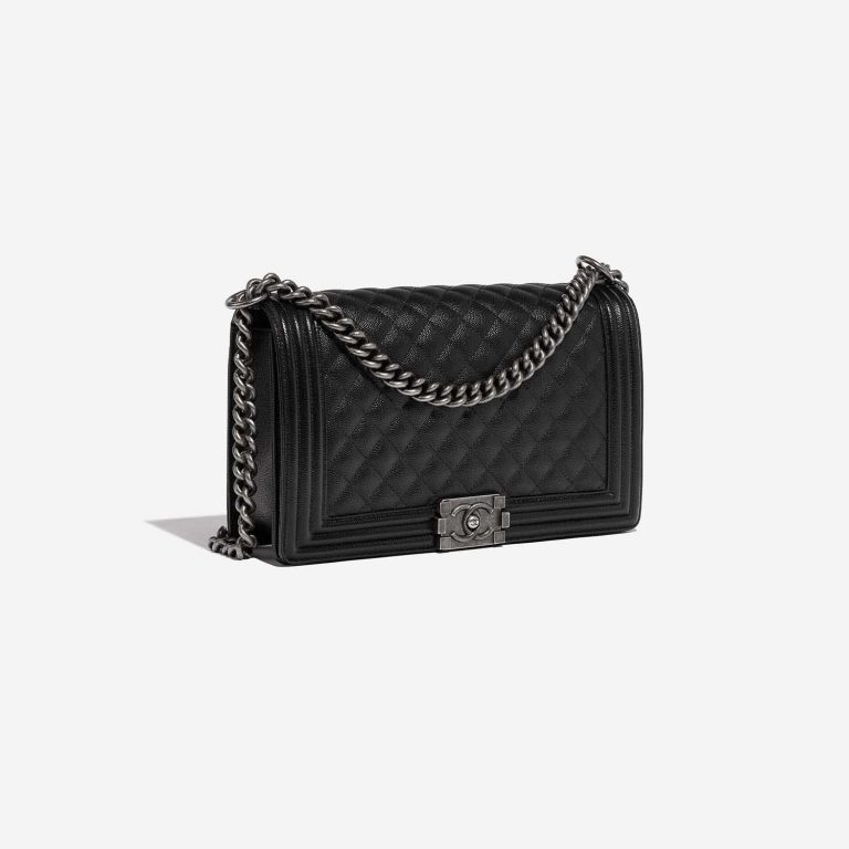 Chanel Boy NewMedium Black Side Front  | Sell your designer bag on Saclab.com