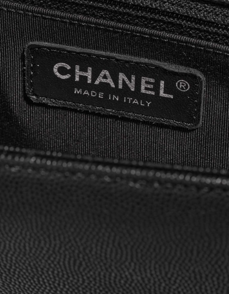 Chanel Boy NewMedium Black Logo  | Sell your designer bag on Saclab.com