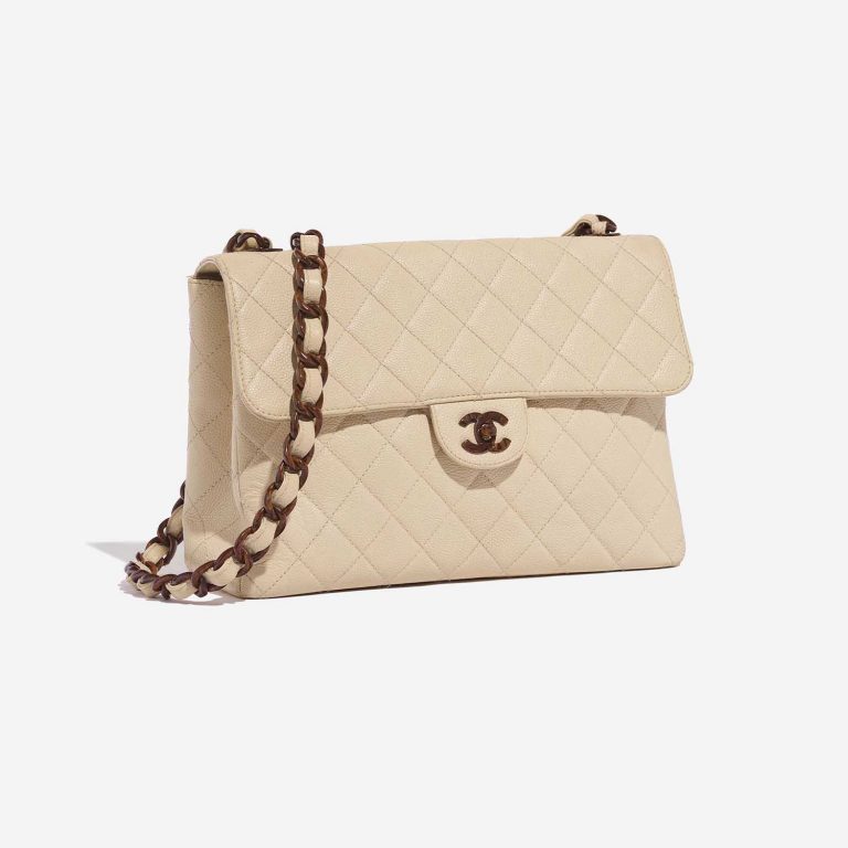 Chanel Timeless Jumbo Beige Side Front  | Sell your designer bag on Saclab.com