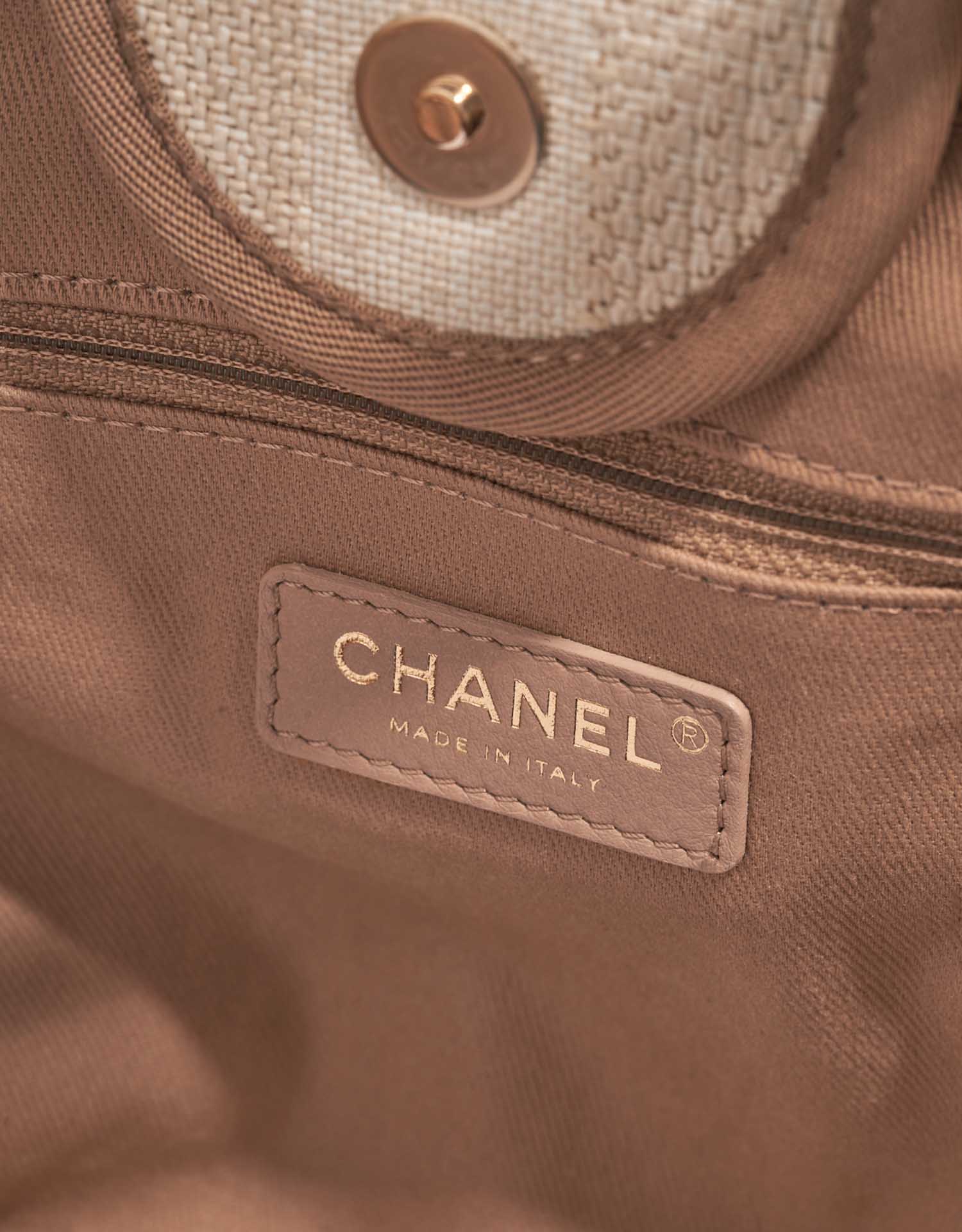 Chanel Deauville Medium Beige Logo  | Sell your designer bag on Saclab.com
