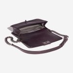 Pre-owned Chanel bag Boy Old Medium Calf Aubergine Purple Inside | Sell your designer bag on Saclab.com