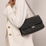 Pre-owned Chanel bag 2.55 Reissue 226 Metallic Goat Black Black Model | Sell your designer bag on Saclab.com