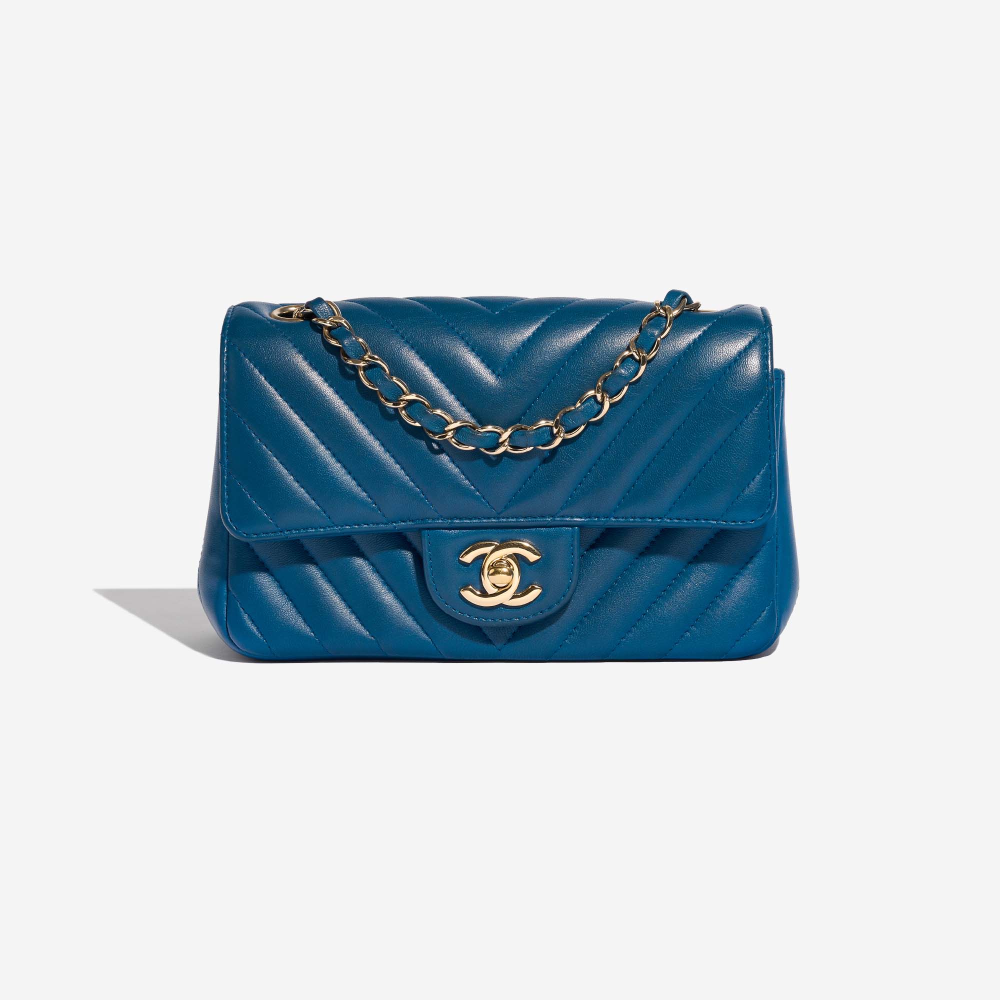 Chanel Timeless MiniRectangular Blue Front | Vendez votre sac de créateur sur Saclab.com