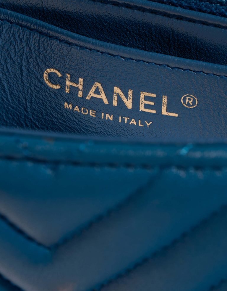 Chanel Timeless MiniRectangular Blue Logo  | Sell your designer bag on Saclab.com