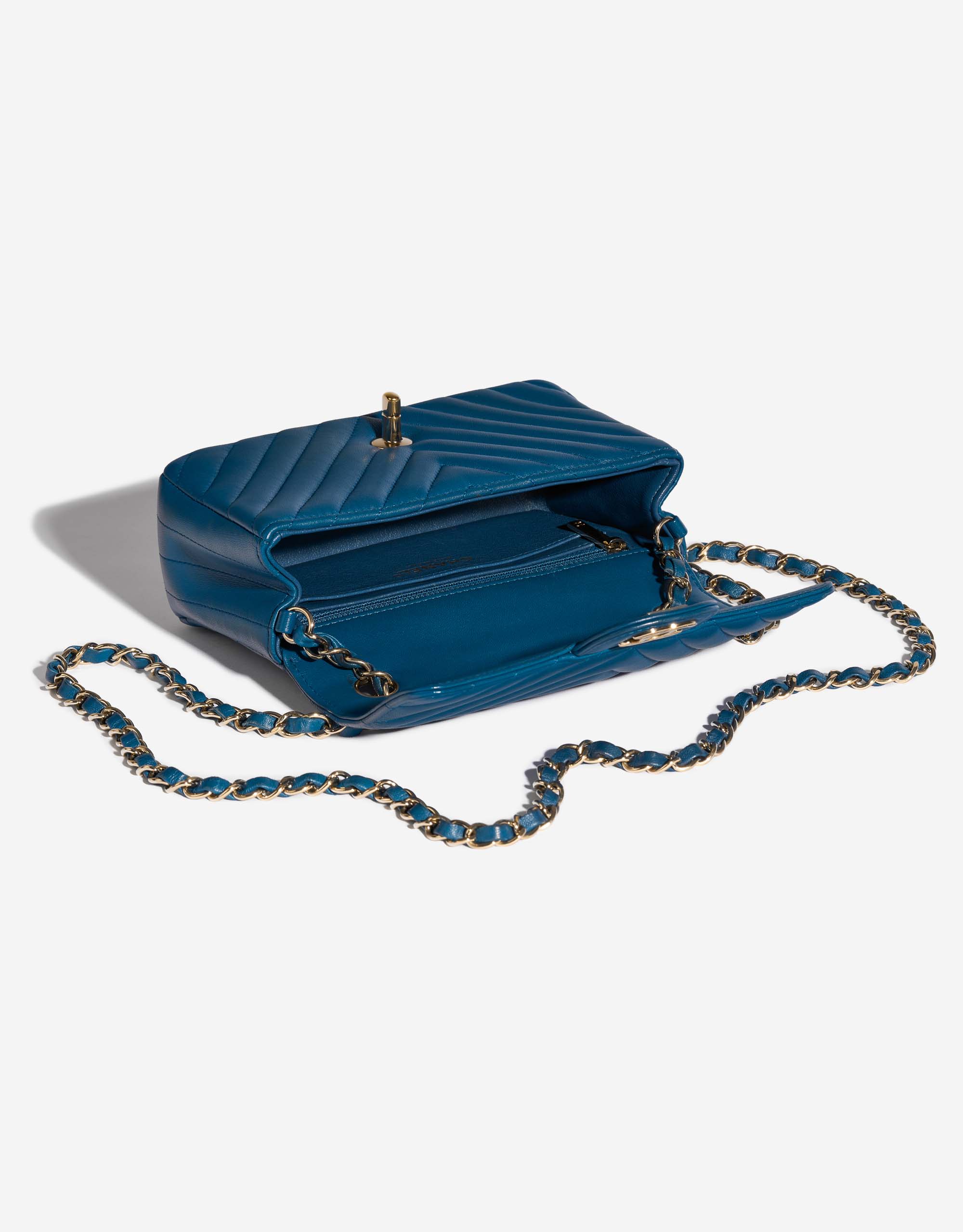Chanel Timeless MiniRectangular Blue Inside  | Sell your designer bag on Saclab.com