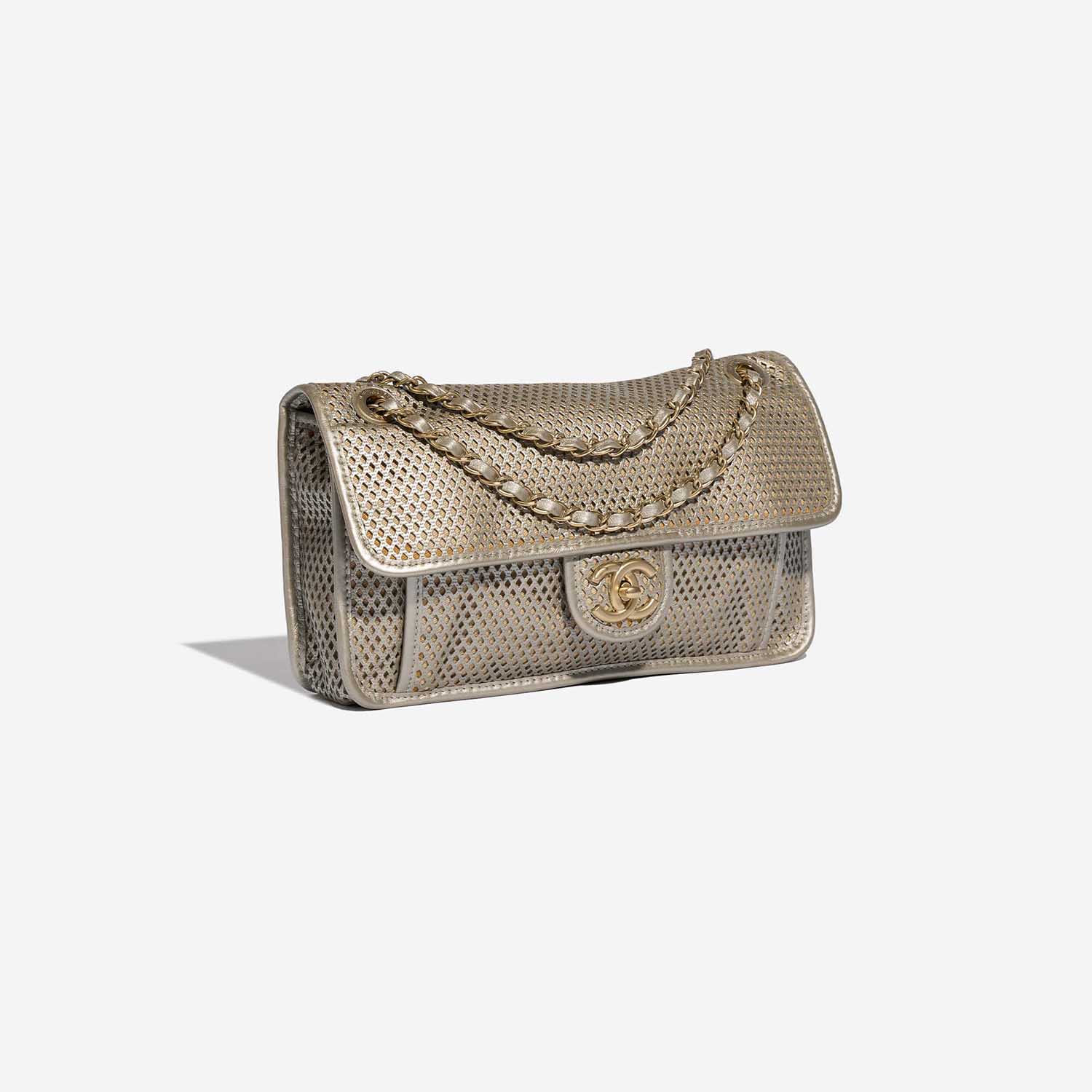 Chanel Timeless Medium Gold Side Front  | Sell your designer bag on Saclab.com