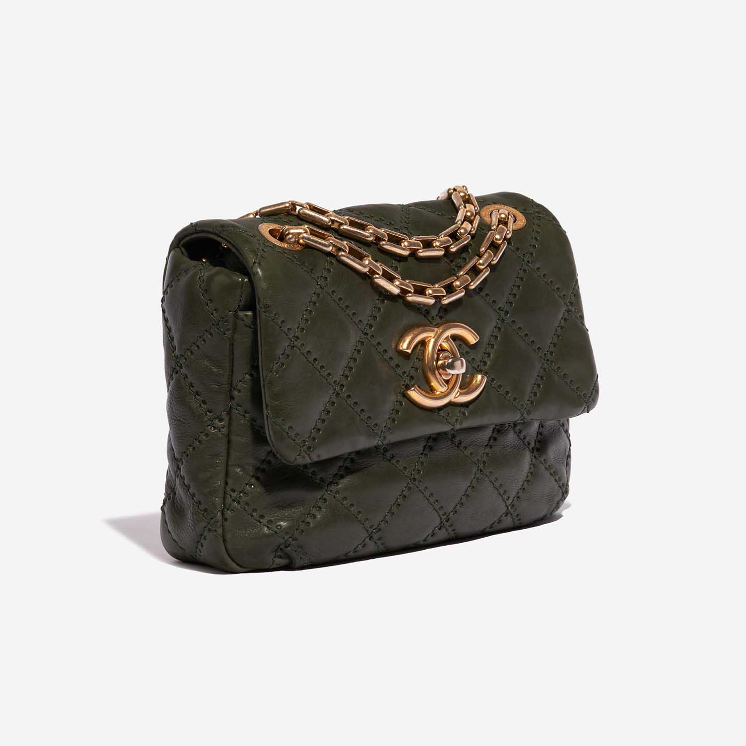 Chanel Timeless Small Green Side Front  | Sell your designer bag on Saclab.com