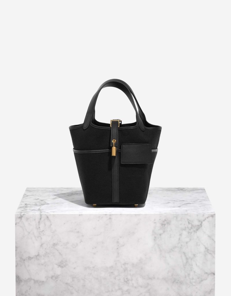 Hermès PicotinCargo 18 Black Front  | Sell your designer bag on Saclab.com