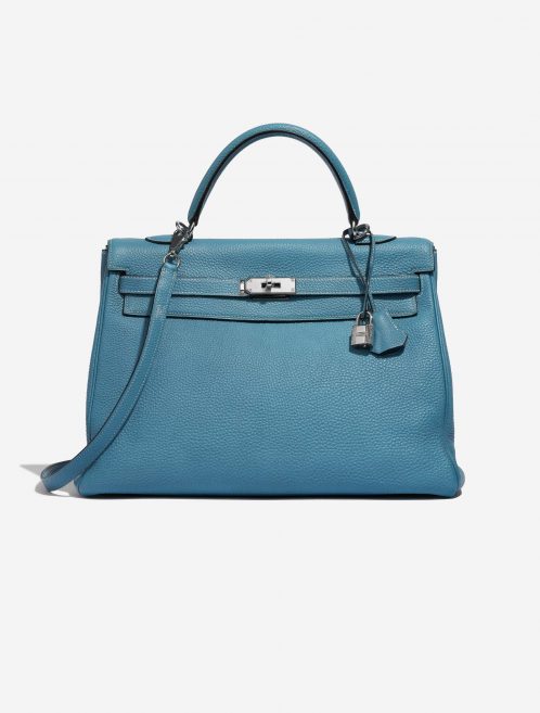 Hermès Kelly 35 BlueJean Front  | Sell your designer bag on Saclab.com