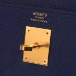Hermès Kelly 32 BlueEncre Logo  | Sell your designer bag on Saclab.com