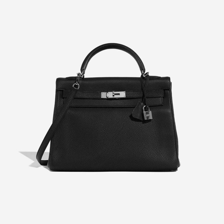 Hermès Kelly 32 Black Front  | Sell your designer bag on Saclab.com