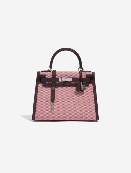 Hermès Kelly 28 Ecru-RougeSellier-Anemone-Brique Front  | Sell your designer bag on Saclab.com