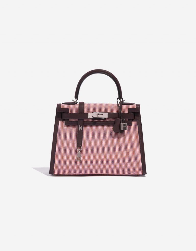 Hermès Kelly 28 Ecru-RougeSellier-Anemone-Brique Front | Vendez votre sac de créateur sur Saclab.com