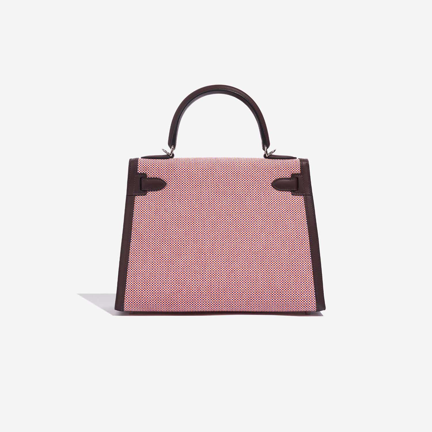 Hermès Kelly 28 Ecru-RougeSellier-Anemone-Brique Back  | Sell your designer bag on Saclab.com