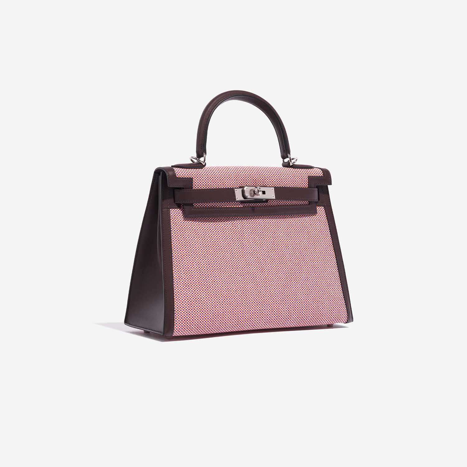 Hermès Kelly 28 Ecru-RougeSellier-Anemone-Brique Side Front  | Sell your designer bag on Saclab.com