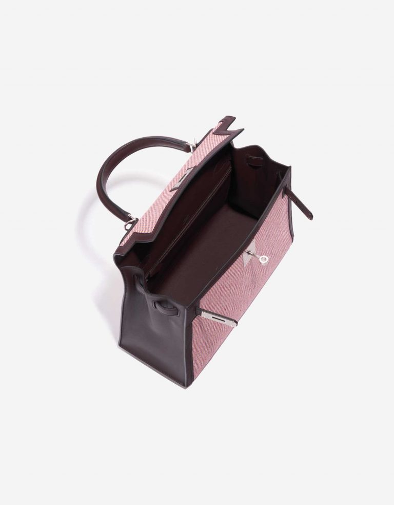 Hermès Kelly 28 Ecru-RougeSellier-Anemone-Brique Innenseite | Verkaufen Sie Ihre Designer-Tasche auf Saclab.com