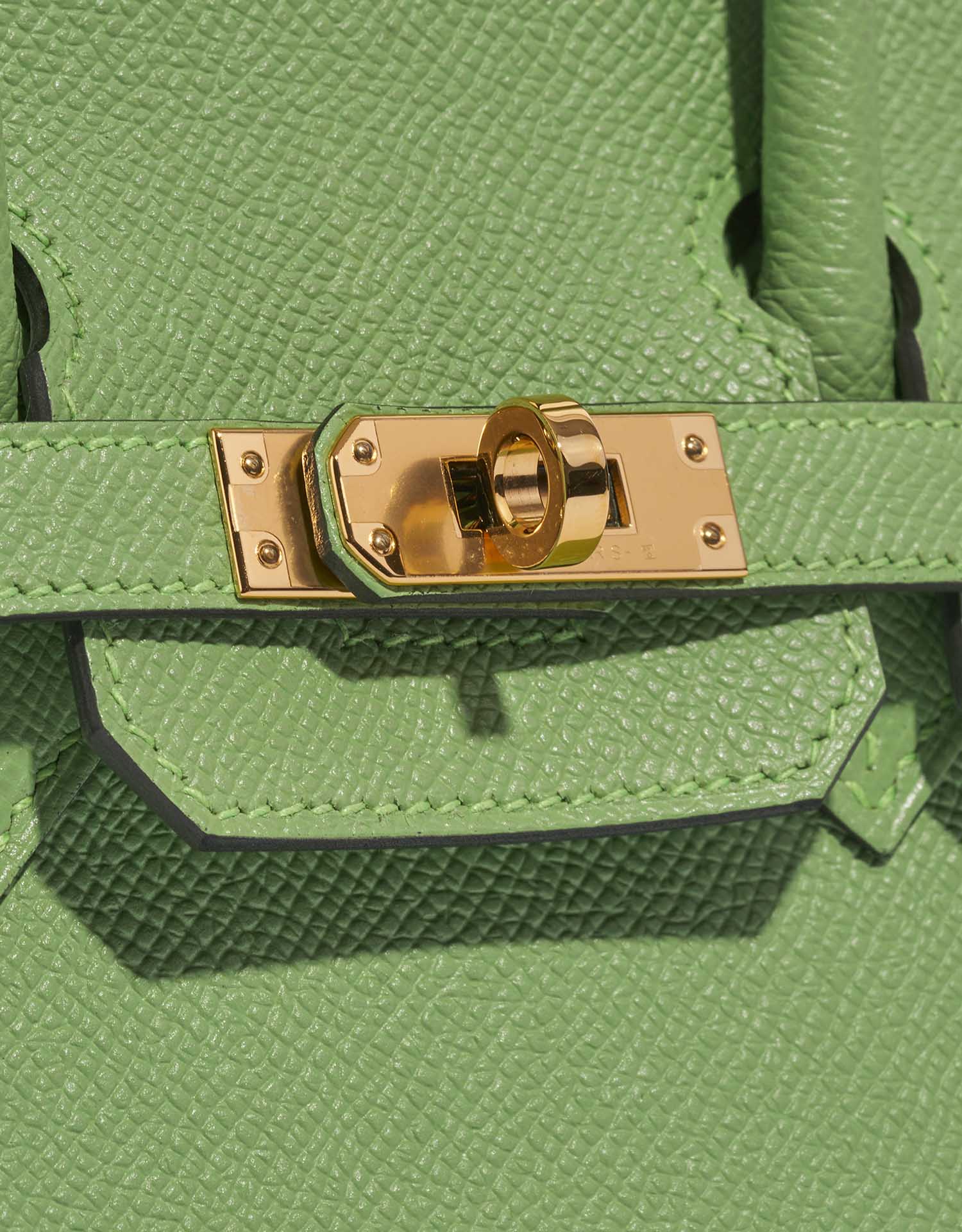 HERMES Birkin 25 Hand bag Y Epsom leather Green Vert criquet GHW Used