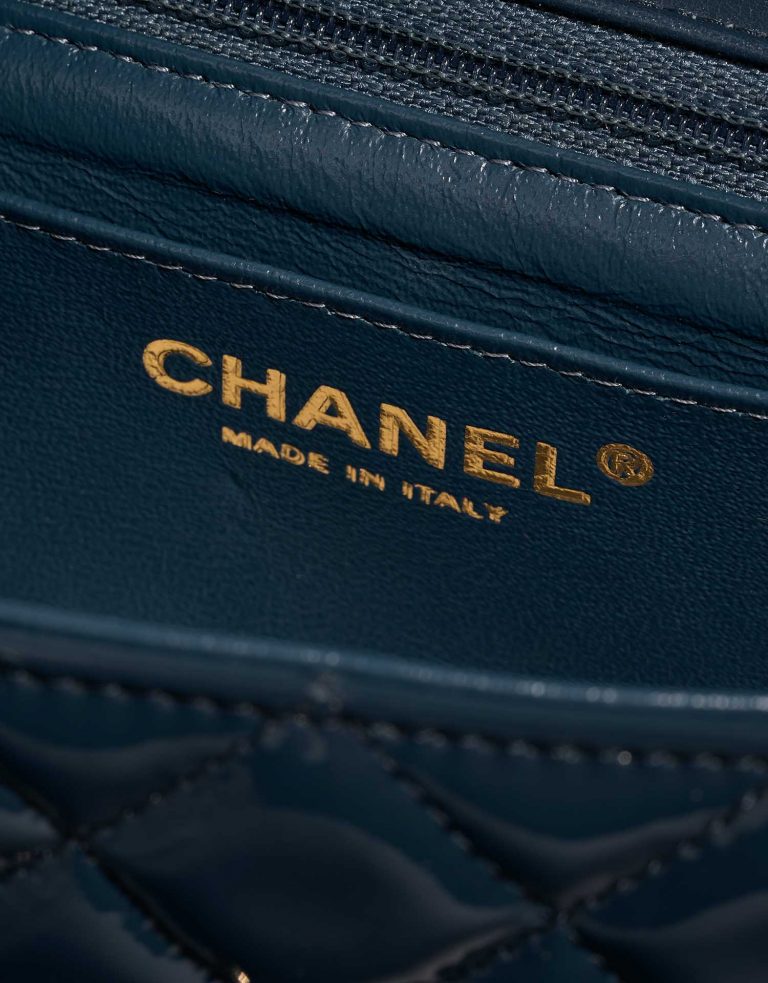 Chanel Timeless MiniRectangular DarkBlue Logo  | Sell your designer bag on Saclab.com