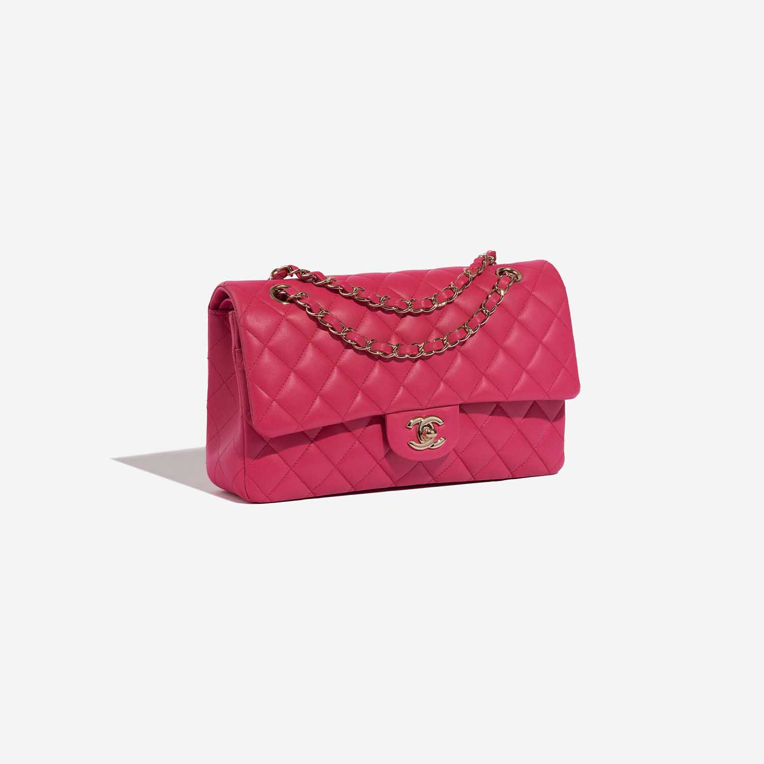 CHANEL Lambskin Quilted Small Double Flap Bag  Chanel classic flap pink, Double  flap, Chanel classic flap
