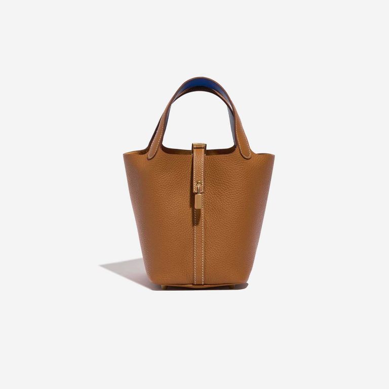 Hermès Picotin 18 Gold-BleuRoyal Front  | Sell your designer bag on Saclab.com