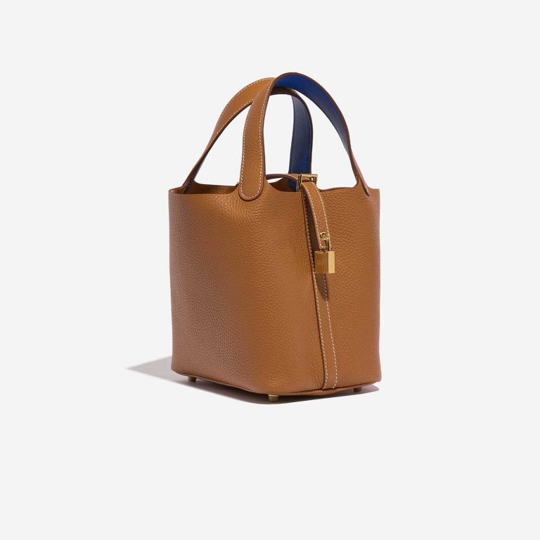 Hermès Picotin 18 Gold-BleuRoyal Side Front  | Sell your designer bag on Saclab.com