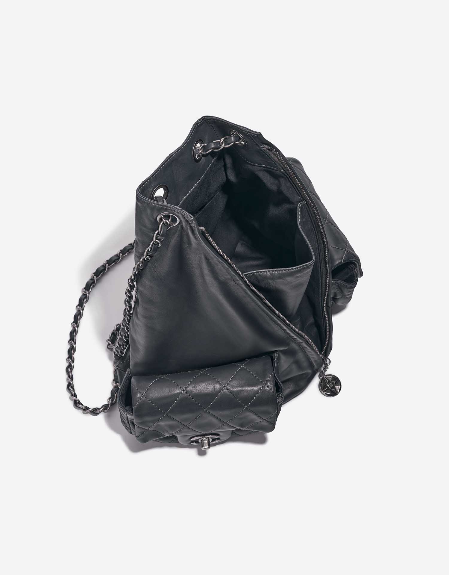 Chanel Backpack DarkBlue-Grey Inside  | Sell your designer bag on Saclab.com
