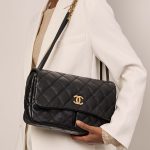 Pre-owned Chanel bag Timeless Jumbo Calf Black Black Model | Sell your designer bag on Saclab.com